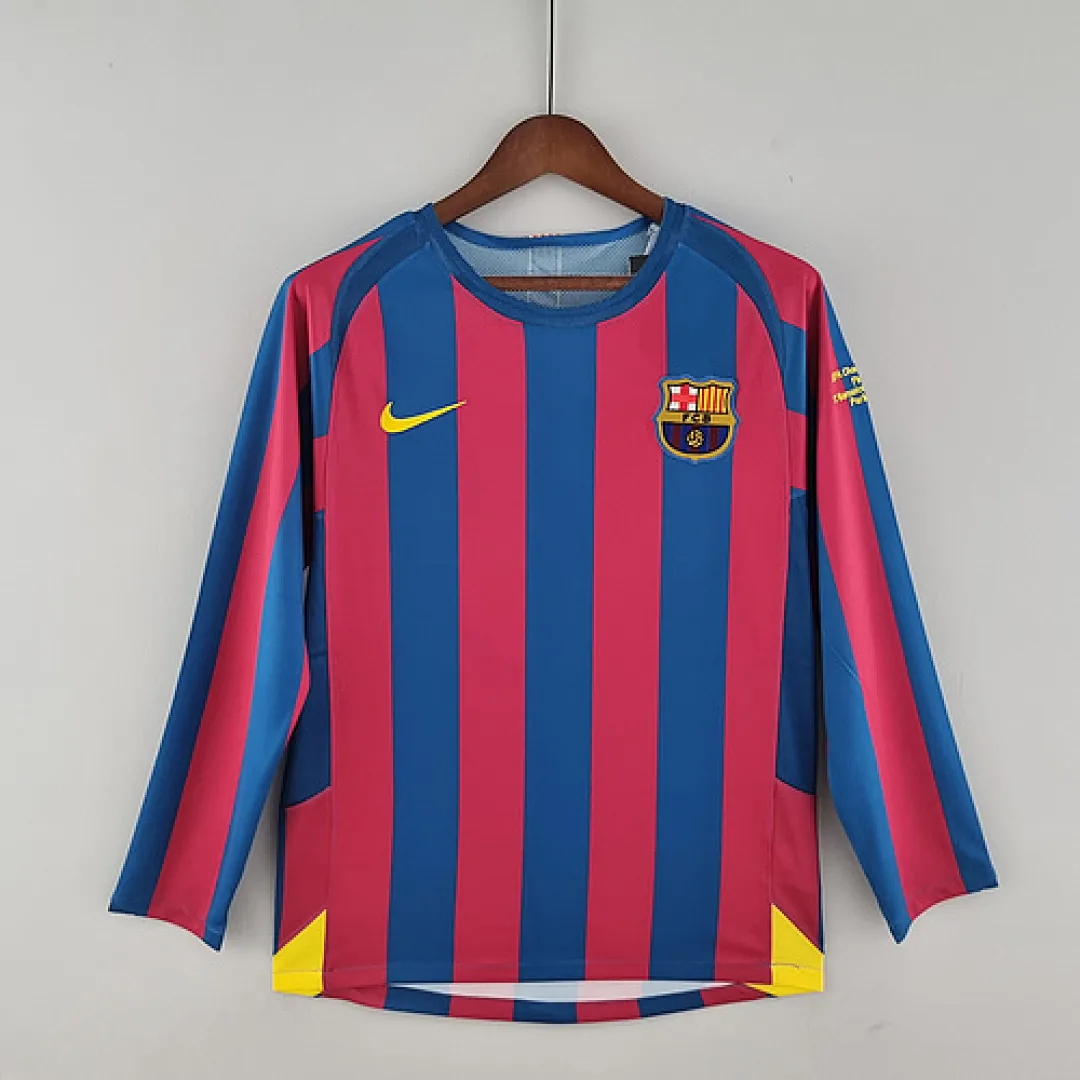 Retro barcelona 2005/2006 Long Sleeve Home Jersey