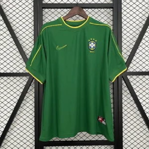 Retro Brazil 1998 Goalkeeper Green Jersey