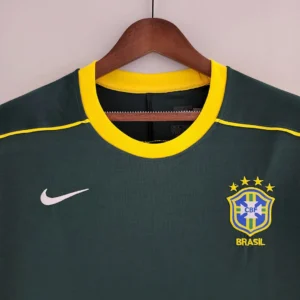 Retro Goalkeeper Brazil 1998 Dark Green Jersey