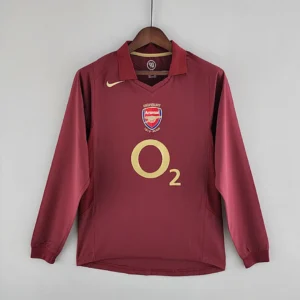 Retro Long Sleeve 2005/2006 Arsenal Home Jersey
