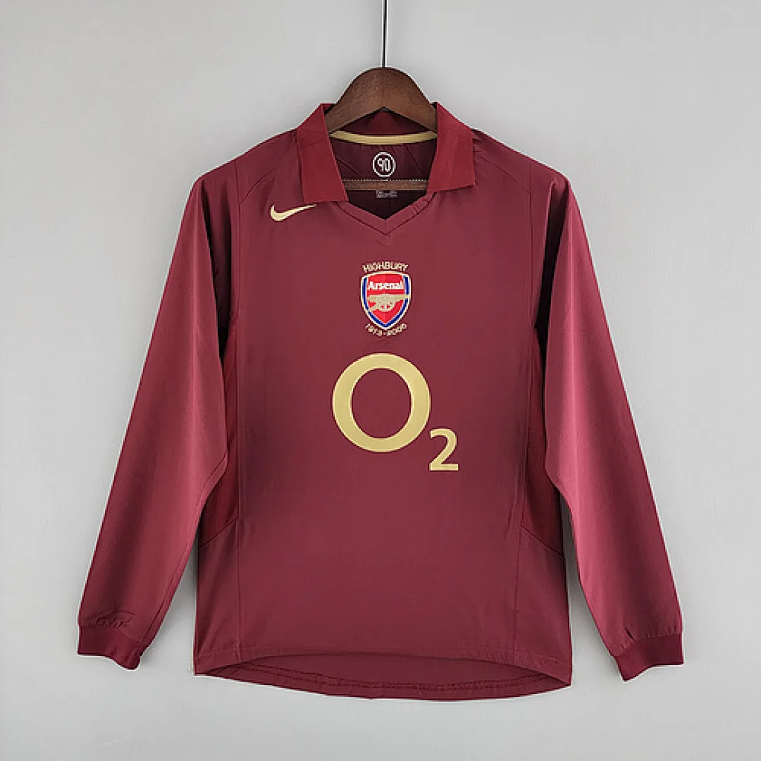 Retro Long Sleeve 2005/2006 Arsenal Home Jersey