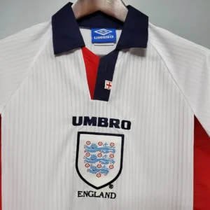 Retro Long Sleeve 1998 England Home Jersey