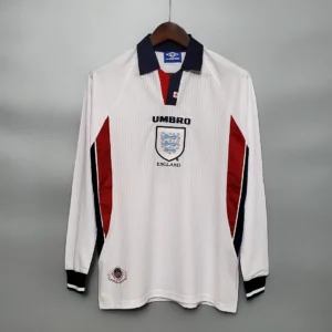 Retro Long Sleeve 1998 England Home Jersey