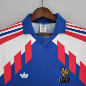 Retro Long Sleeve 1988/1990 France Home Jersey