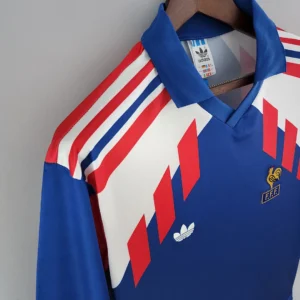 Retro Long Sleeve 1988/1990 France Home Jersey
