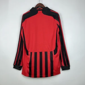 Retro Long Sleeve AC Milan 2007/2008 Home Jersey