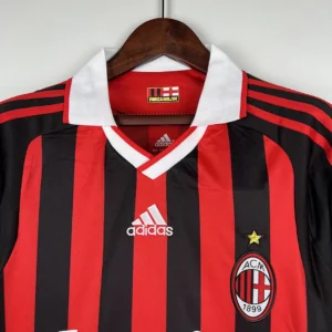 Retro Long Sleeve AC Milan 2009/2010 Home Jersey