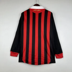 Retro Long Sleeve AC Milan 2009/2010 Home Jersey