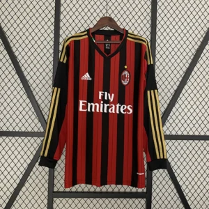 Retro Long Sleeve AC2013/2014 Milan Home Jersey