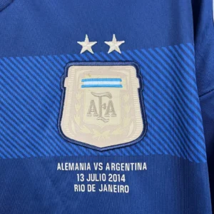 Retro Long Sleeve Argentina 2014 Away Jersey