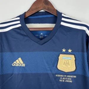 Retro Long Sleeve Argentina 2014 Away Jersey