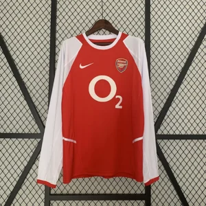 Retro Long Sleeve Arsenal 2002/2004 Home Jersey