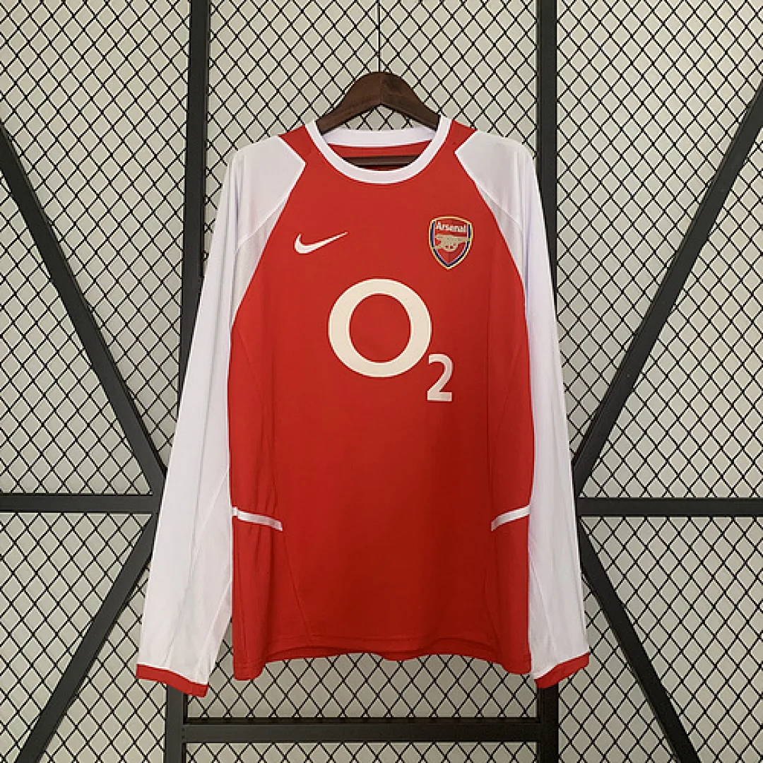 Retro Long Sleeve Arsenal 2002/2004 Home Jersey