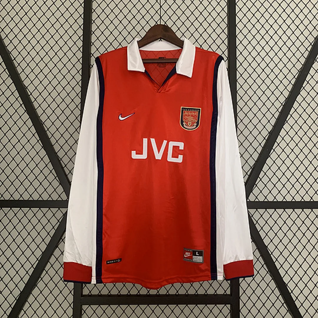 Retro Long Sleeve Arsenal 1998/1999 Home Jersey