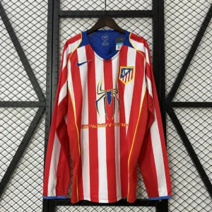 Retro Long Sleeve Atletico Madrid 2004/2005 Home Jersey