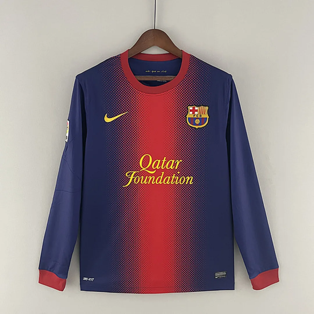 Retro Long Sleeve Barcelona 2012/2013 Home Jersey