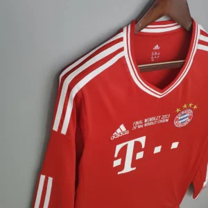 Retro Long Sleeve Bayern Munich 2013/2014 Champions League Home Jersey
