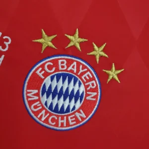 Retro Long Sleeve Bayern Munich 2013/2014 Champions League Home Jersey
