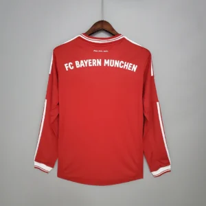 Retro Long Sleeve Bayern Munich 2013/2014 Champions League Home Jersey
