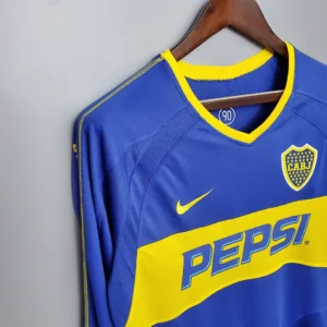 Retro Long Sleeve Boca Juniors 2003/2004 Home Jersey