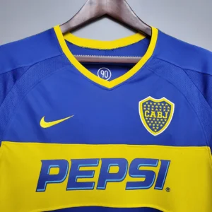Retro Long Sleeve Boca Juniors 2003/2004 Home Jersey