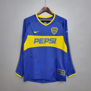 Retro Long Sleeve Boca Juniors 2003/2004 Home Jersey