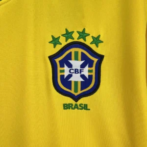 Retro Long Sleeve Brazil 1998 Home Jersey