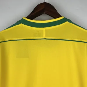 Retro Long Sleeve Brazil 1998 Home Jersey
