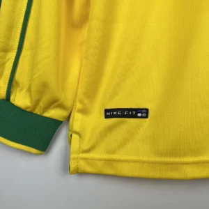 Retro Long Sleeve Brazil 1998 Home Jersey