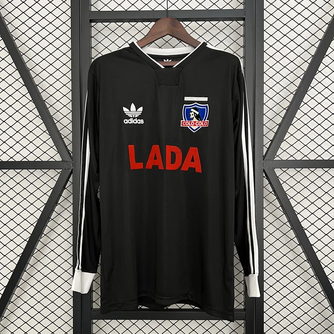 Retro Long Sleeve colo colo 1991 black Jersey