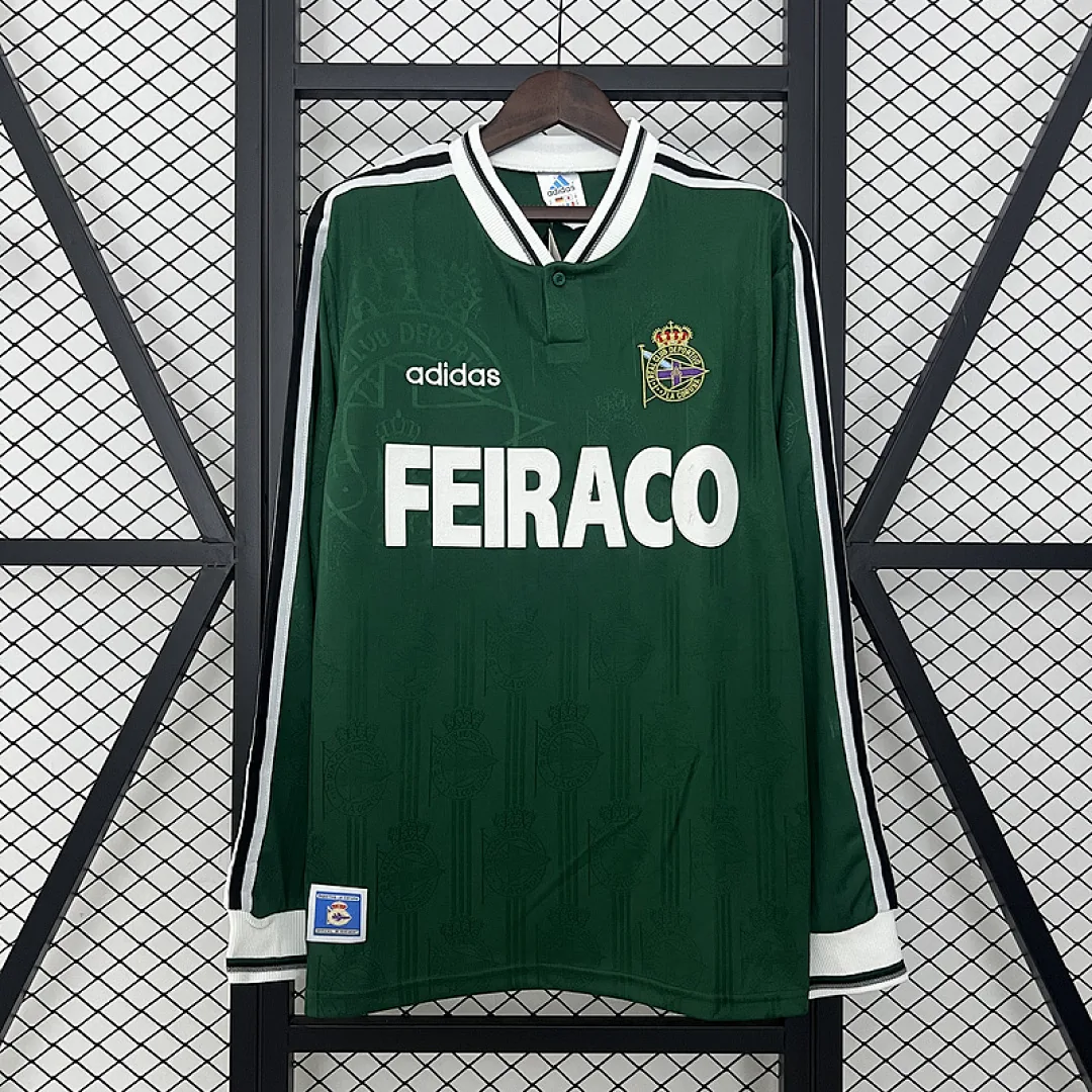 Retro Long Sleeve Deportivo La Coruna 1999/2000 Away Jersey