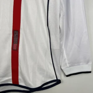 Retro Long Sleeve England 2002 Home Jersey