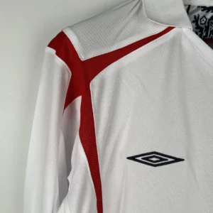 Retro Long Sleeve England 2006 Home Jersey