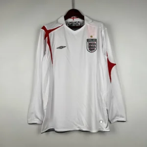 Retro Long Sleeve England 2006 Home Jersey