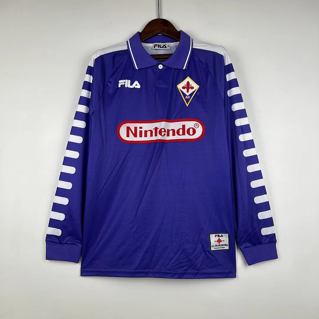 Retro Long Sleeve Fiorentina 1998 Home Jersey