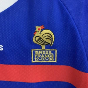Retro Long Sleeve France 1998 Home Jersey