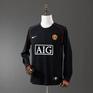 Retro Long Sleeve Manchester United 2007/2008 black Jersey
