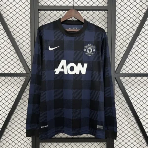 Retro Long Sleeve Manchester United 2013/2014 Black Jersey