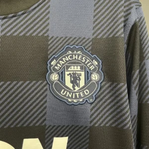 Retro Long Sleeve Manchester United 2013/2014 Black Jersey