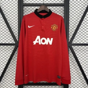 Retro Long Sleeve Manchester United 2013/2014 Home Jersey