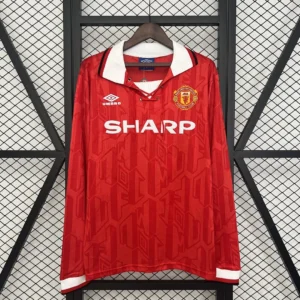 Retro Long Sleeve Manchester United 1992/1994 Home Jersey