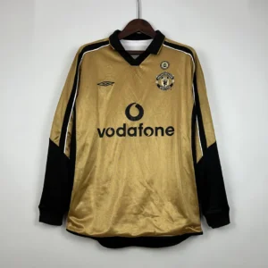 Retro Long Sleeve Manchester united 2001/2002 100th Anniversary Jersey