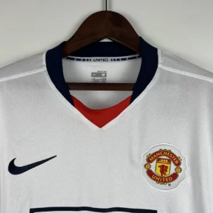 Retro Long Sleeve Manchester united 2007/2008 White Jersey