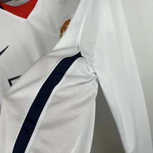 Retro Long Sleeve Manchester united 2007/2008 White Jersey