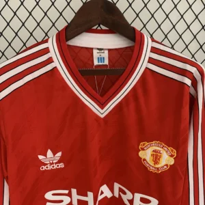 Retro Long Sleeve Manchester united 1986/1988 Home Jersey