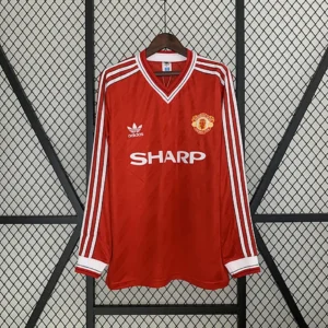 Retro Long Sleeve Manchester united 1986/1988 Home Jersey