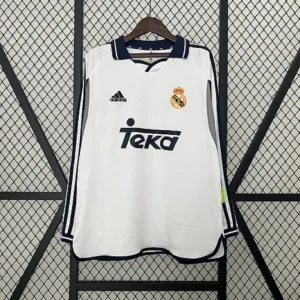 Retro Long Sleeve Real Madrid 2000/2001 Home Jersey
