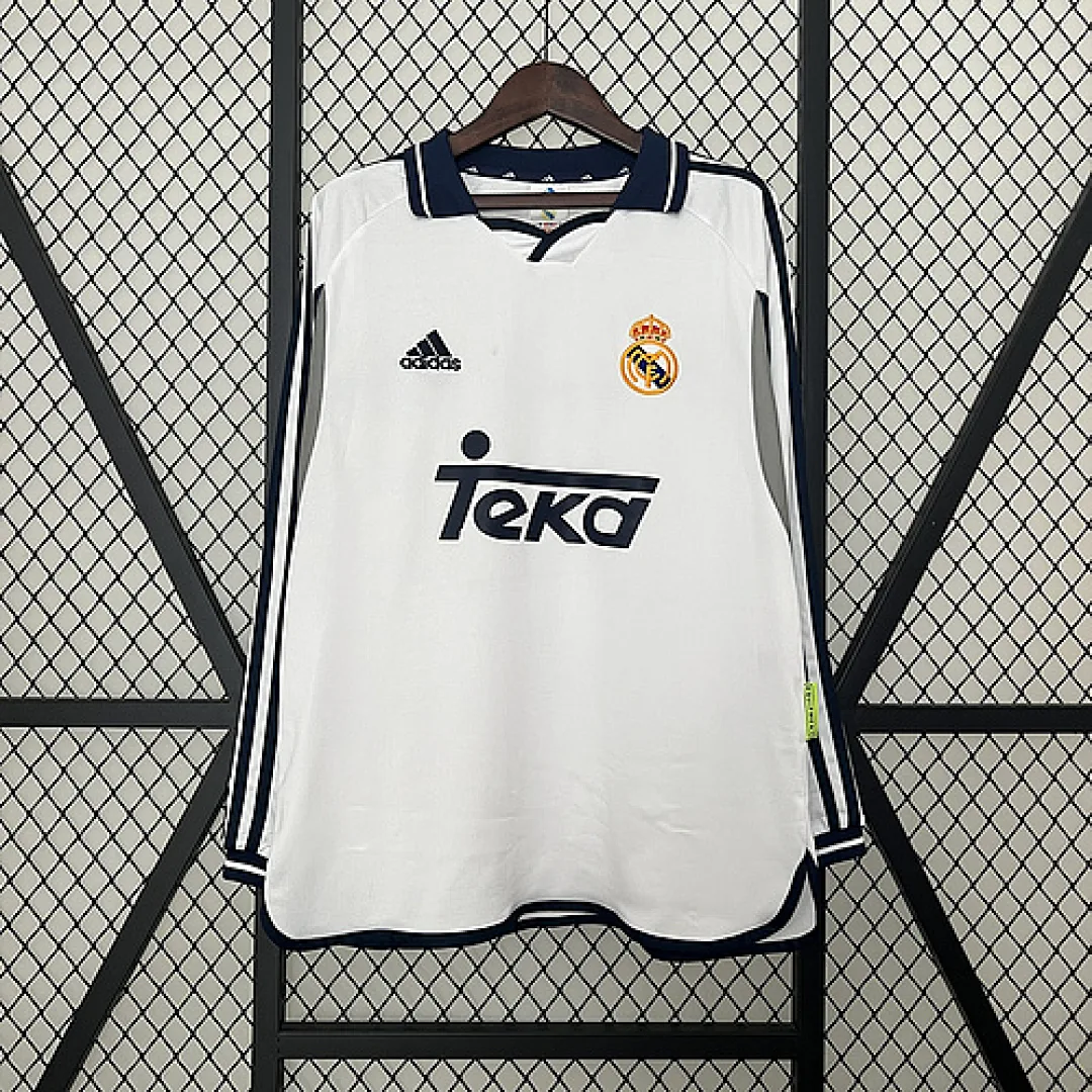 Retro Long Sleeve Real Madrid 2000/2001 Home Jersey