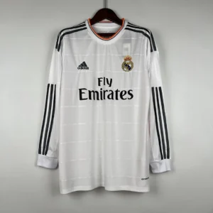 Retro Long Sleeve Real Madrid 2013/2014 Home Jersey