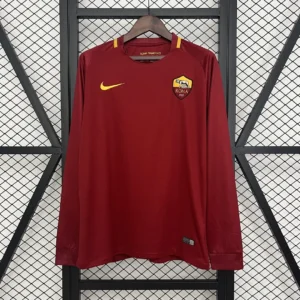 Retro Long Sleeve Roma 2017/2018 Home Jersey